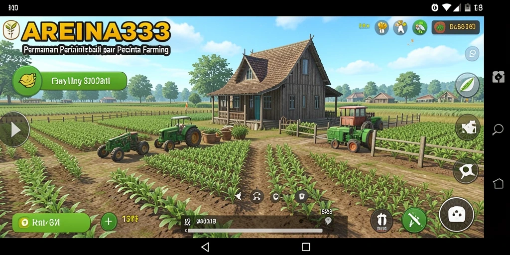 Grafis menawan menampilkan gameplay pertanian yang mendebarkan.
