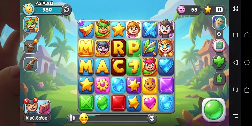 Gameplay ASIA303 menampilkan kombinasi permata yang seru.