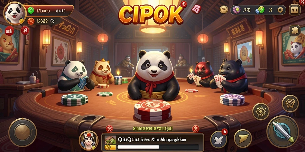 Tampilan gameplay QiuQiu yang seru dan menarik di CIPOK.