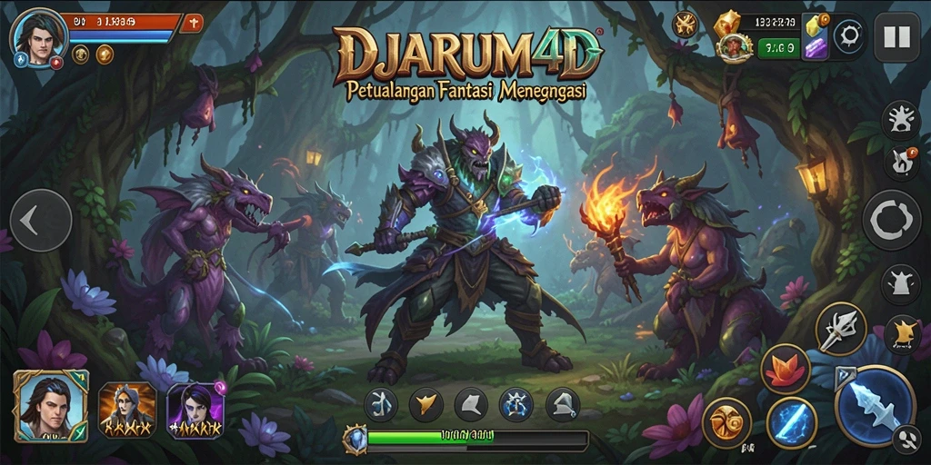 Screenshot DJARUM4D menampilkan aksi seru dalam gameplay RPG.