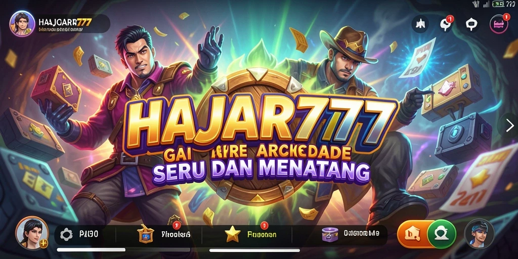 Screenshot gameplay seru dari HAJAR777 menunjukkan aksi cepat dalam game Arcade.