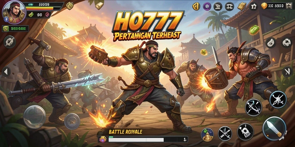 Gameplay HO777 yang mendebarkan dan menantang di arena Battle Royale.