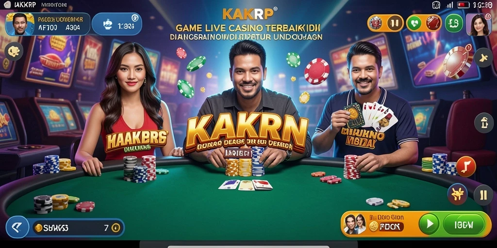 Tampilan gameplay KAKRP yang menegangkan dalam Live Casino.