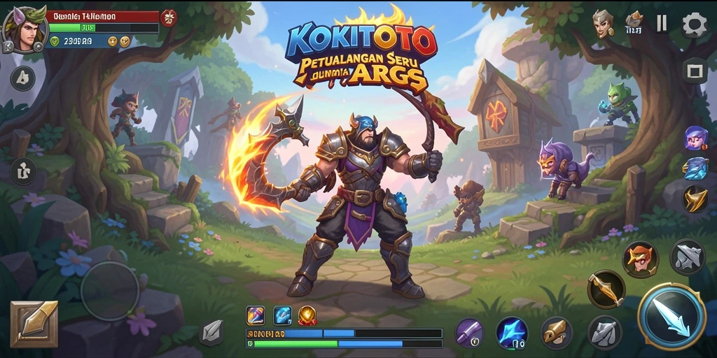Tampilan gameplay KOKITOTO yang mendebarkan dalam aksi ARPG.