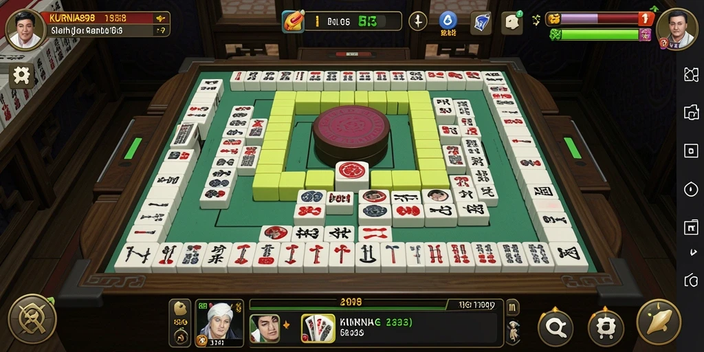 Screenshot KURNIA898 menampilkan gameplay Mahjong yang mendebarkan.