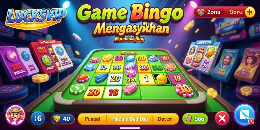 Tampilan gameplay LUCKSVIP dengan peserta Bingo aktif.
