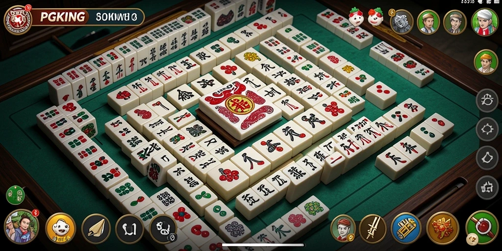 Tampilan gameplay PGKING yang seru dan menantang dalam permainan Mahjong.