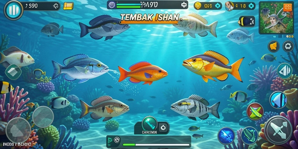 Tampilan utama gameplay S80 yang penuh aksi Tembak Ikan.