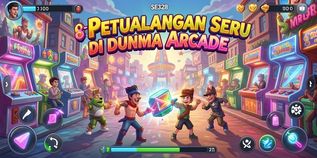 Tangkapan layar gameplay seru SE328 di dunia Arcade.