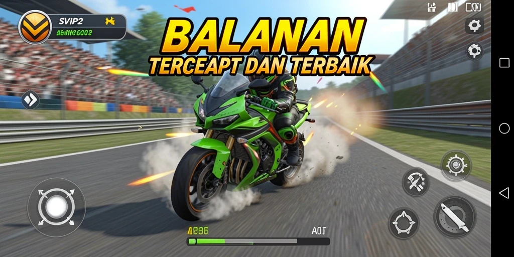 Tampilan memukau gameplay balapan motor di SVIP2.