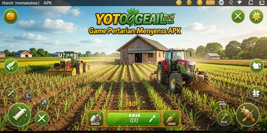 Tampilan gameplay pertanian yang menarik dalam YOTOGEL.